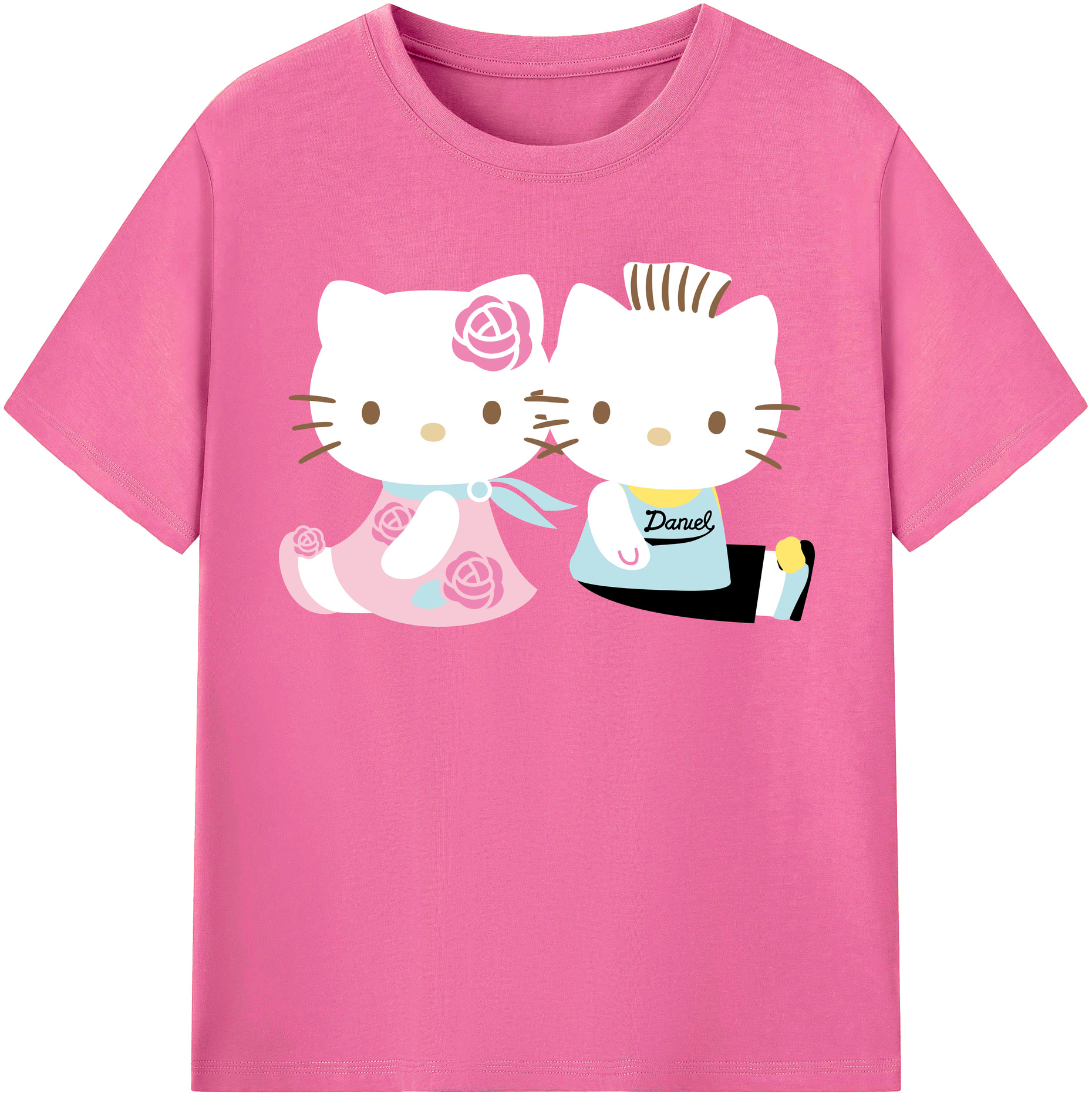 （画像用） Hello Kitty ハローキティ レディースカジュアルプリントTシャツ（綿100％）